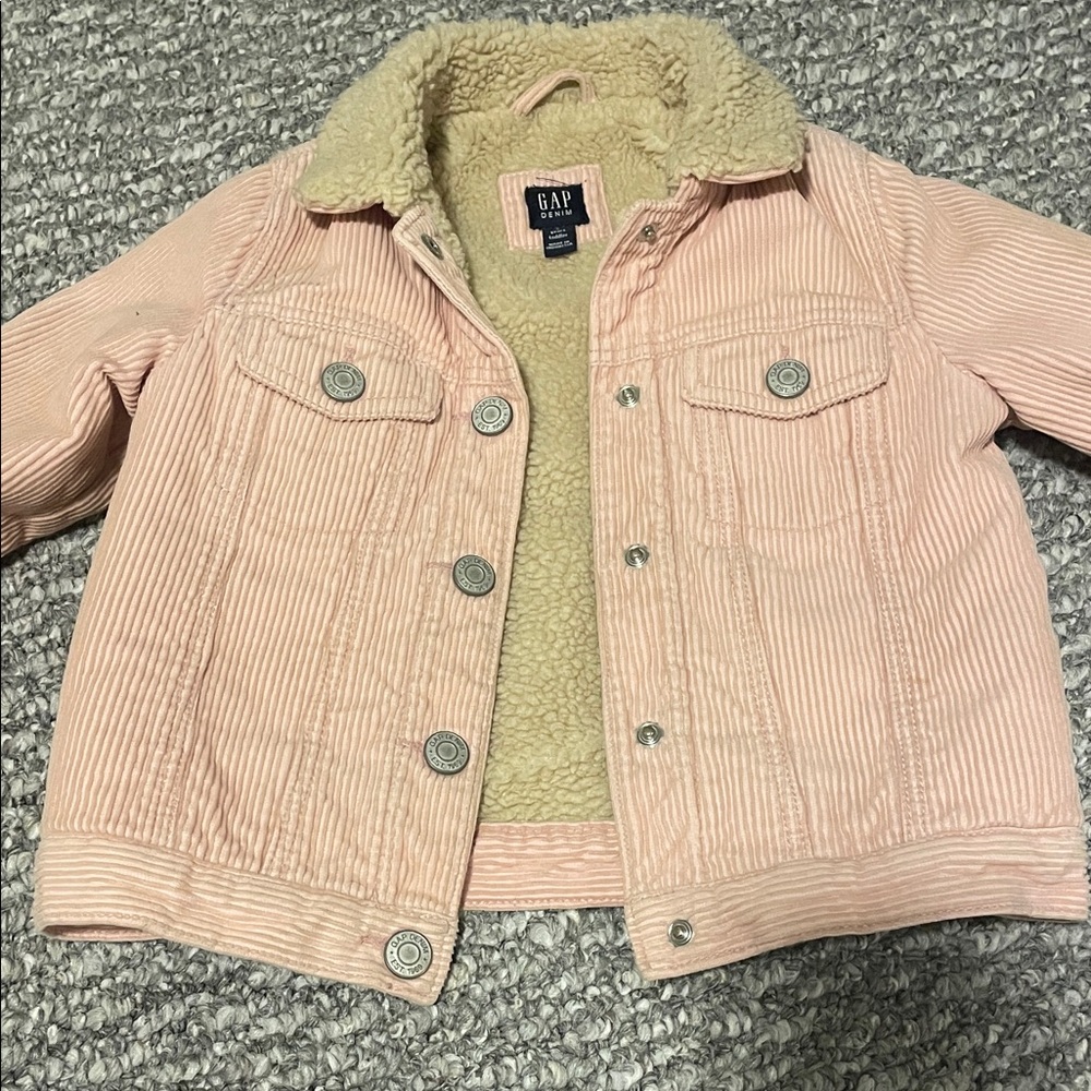 Baby Gap Kids Pink Corduroy Jacket with Sherpa Lining